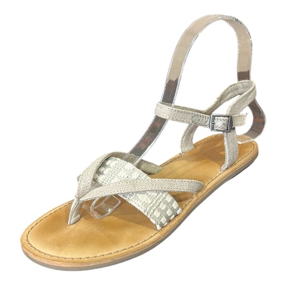 Toms Women's Lexie Oxford Tan Heritage Diamond Tribal Sandal Size 6 - Picture 5 of 13